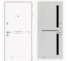 Входная металлическая дверь Лабиринт Line White 2 (Шагрень белая / Сандал белый)