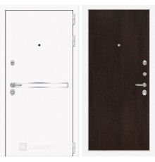Входная металлическая дверь Лабиринт Line White 5 (Шагрень белая / Венге)