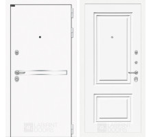 Входная металлическая дверь Лабиринт Line White 26 (Шагрень белая / Эмаль белая RAL 9003)