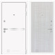 Входная металлическая дверь Лабиринт Line White 6 (Шагрень белая / Сандал белый)