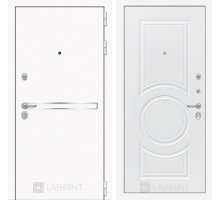 Входная металлическая дверь Лабиринт Line White 23 (Шагрень белая / Белый софт)