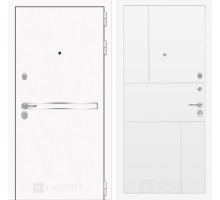 Входная металлическая дверь Лабиринт Line White 21 (Шагрень белая / Белый софт)