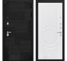 Входная металлическая дверь Лабиринт Pazl 23 (Лофт черный / Белый софт)
