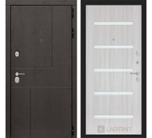 Входная металлическая дверь Лабиринт Урбан 1 (Дуб горький шоколад / Сандал белый)