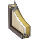 Уличная входная дверь с терморазрывом Лондон с зеркалом 18 (Винорит Алмон 28 / Белое дерево)
